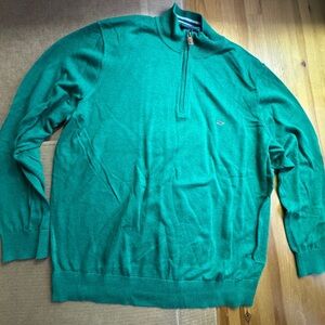 Vineyard vines performance quarter zip pullover green size XL